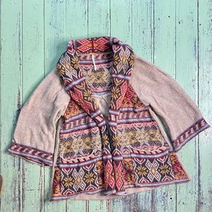 Free People Swing Cardigan Southwest Print